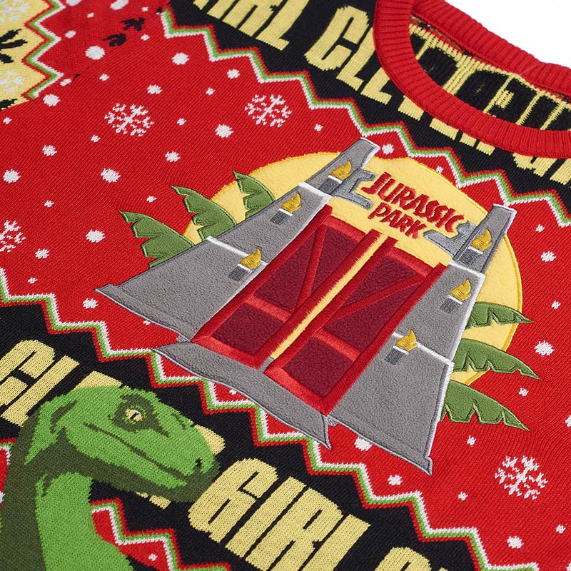 jurassic-park-clever-girl-weihnachtspullover-xl image 7