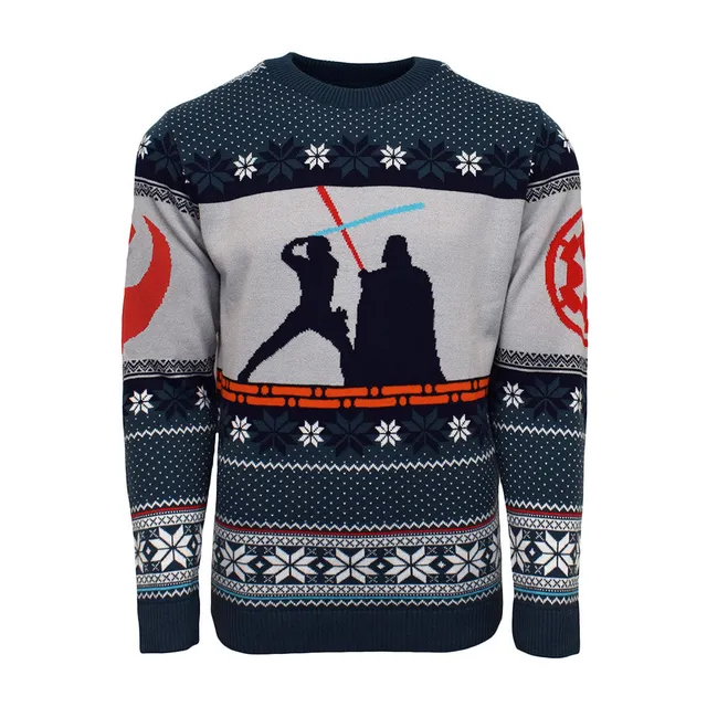 numskull-star-wars-luke-vs-darth-weihnachtspullover-xs-strick image 1