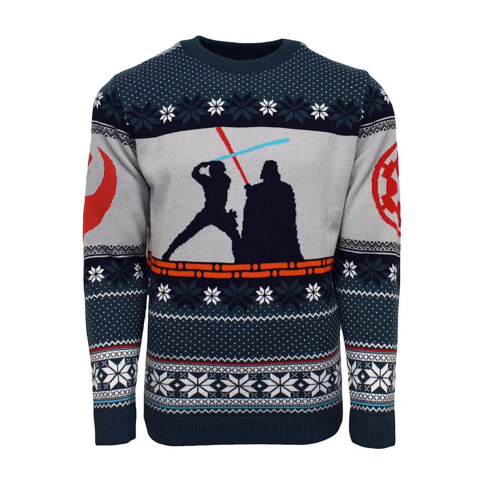 numskull-star-wars-luke-vs-darth-weihnachtspullover-xs-strick image 1