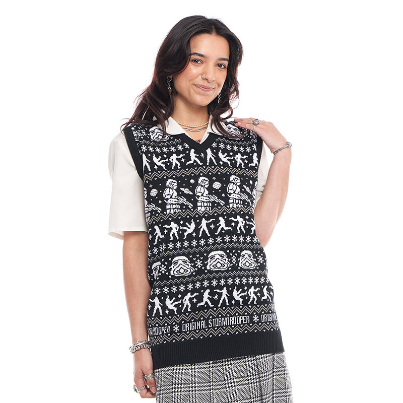 original-stormtrooper-christmas-strickweste-top-schwarz-wei image 6