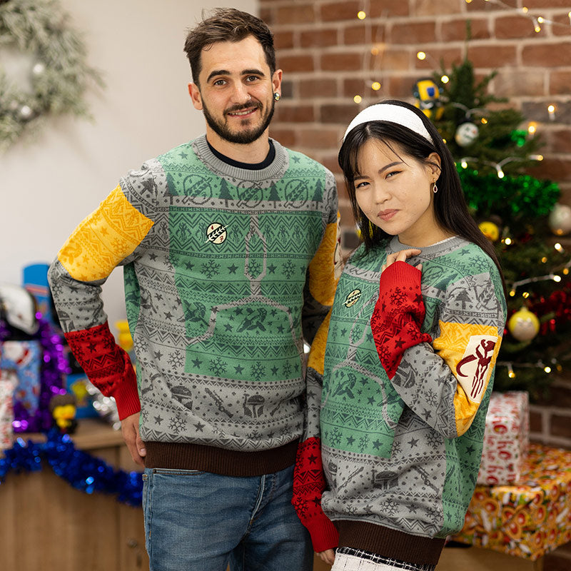star-wars-boba-fett-weihnachtspullover-strick-gr-m-unisex image 2