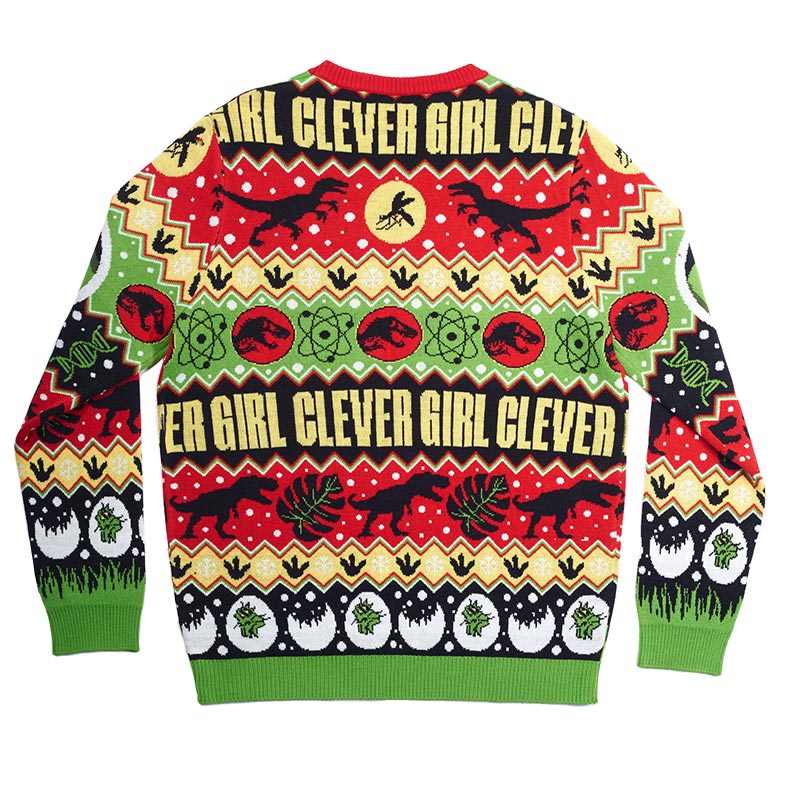 jurassic-park-clever-girl-weihnachtspullover-xl image 5