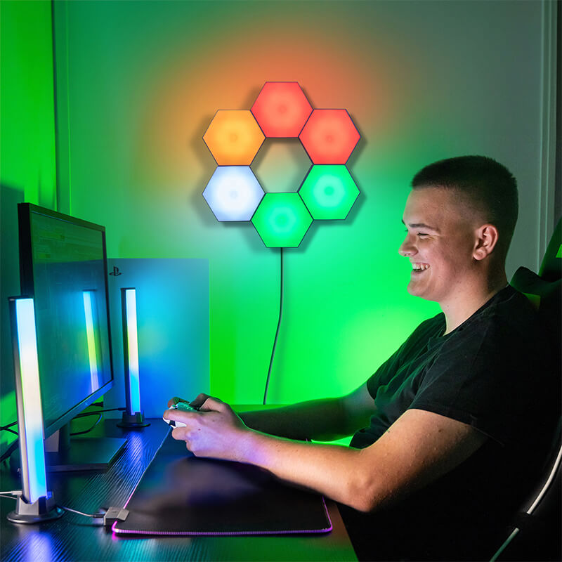 numskull-connectable-hexagon-led-leuchten-rgb-touch-bluetooth image 1