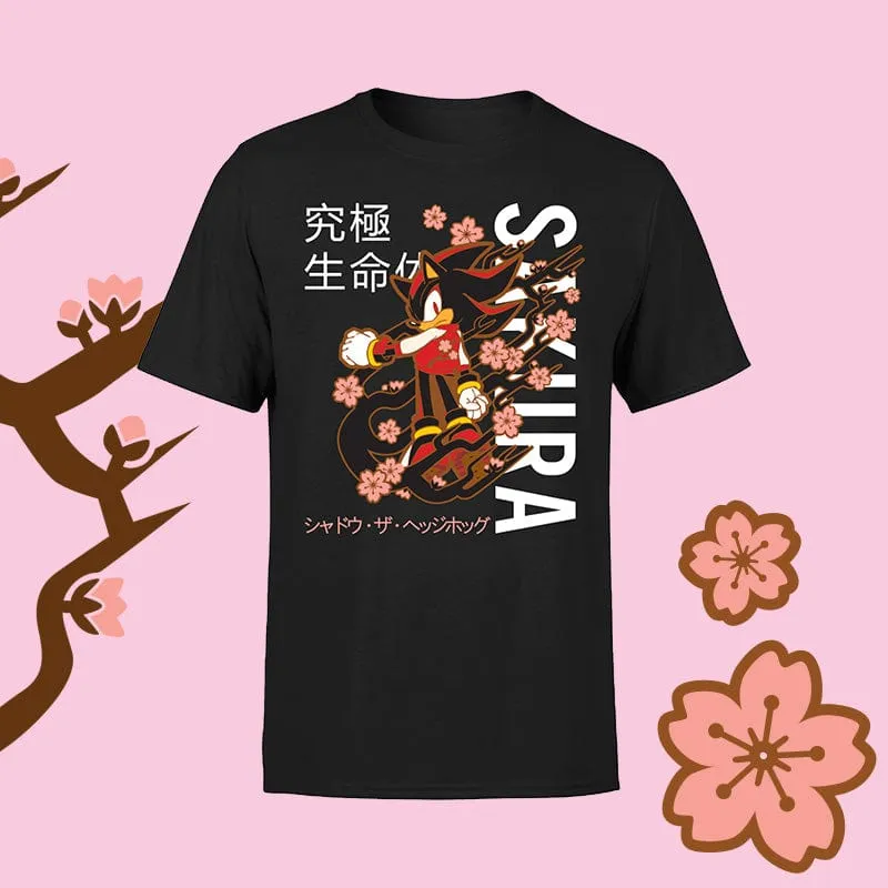 numskull-sonic-black-shadow-sakura-t-shirt-schwarz-baumwolle image 1