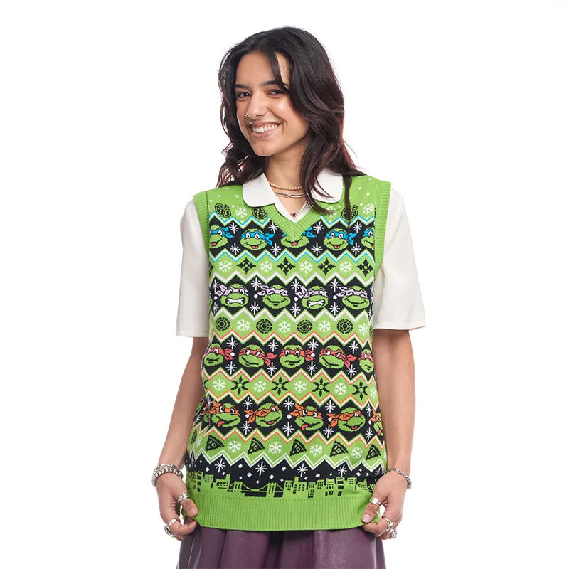 teenage-mutant-ninja-turtles-christmas-strickweste-acryl-unisex image 1