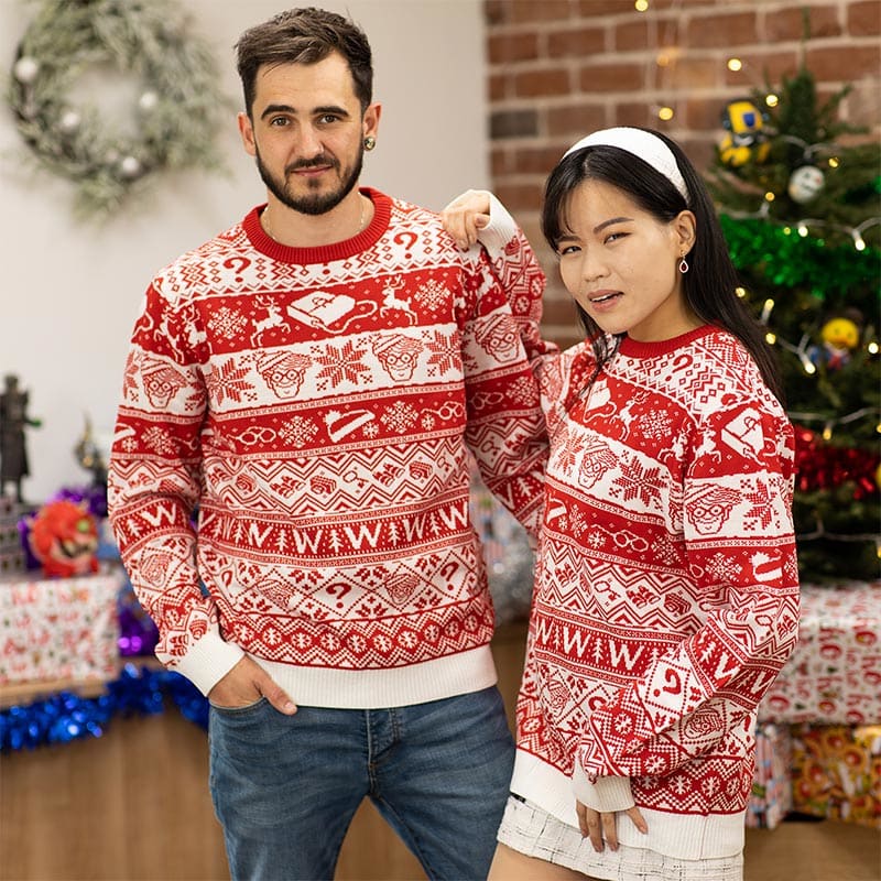 numskull-wo-ist-walter-weihnachtspullover-unisex-rot-wei image 2