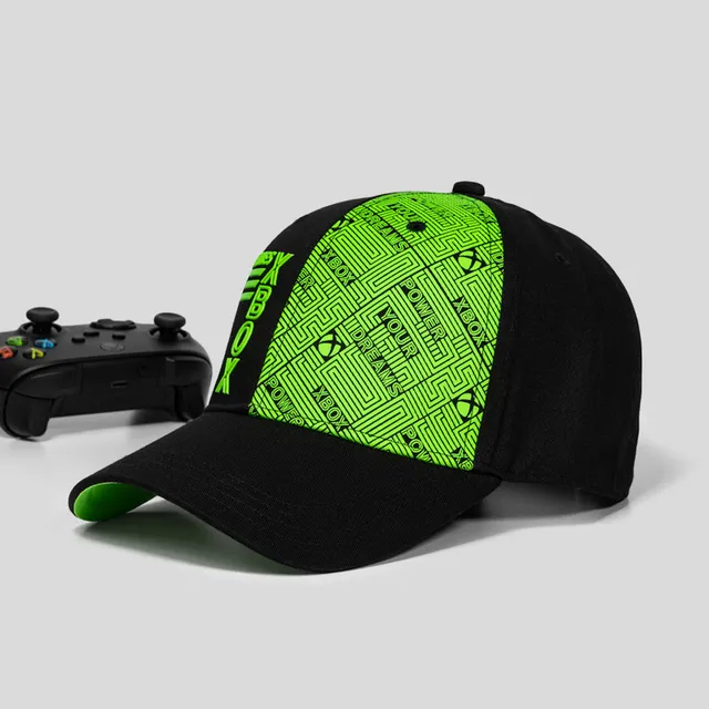 numskull-xbox-core-pattern-snapback-cap-schwarz-gr-n-one-size image 1