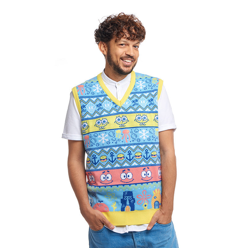 numskull-spongebob-christmas-strickweste-tank-top-gr-m image 1