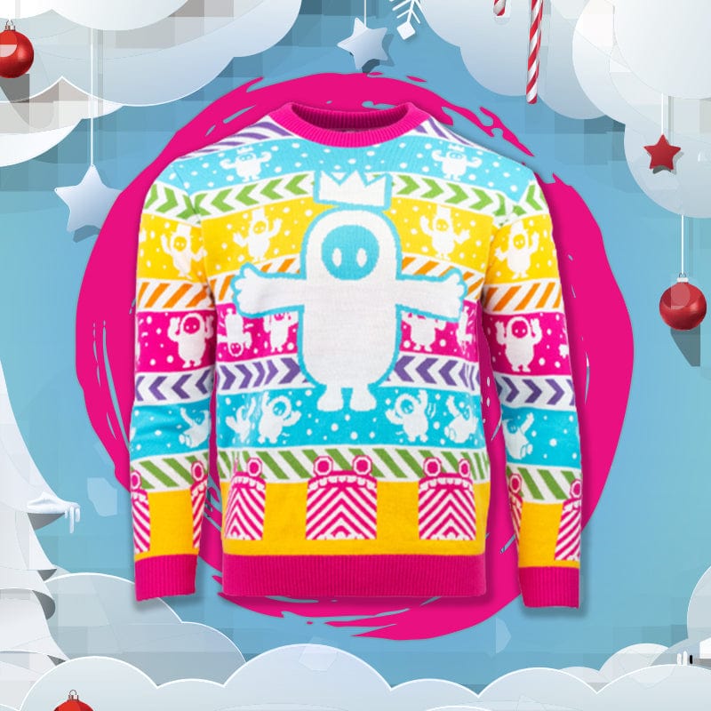 numskull-fall-guys-christmas-jumper-weihnachtspullover-strick image 1