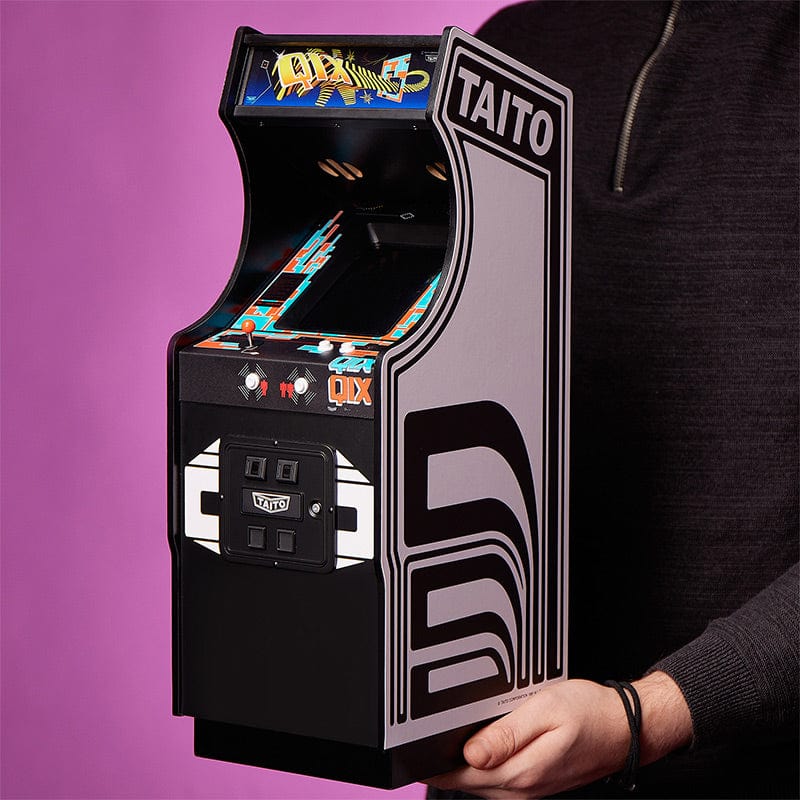 numskull-quarter-arcades-qix-mini-arcade-automat-spielbar-holz image 6