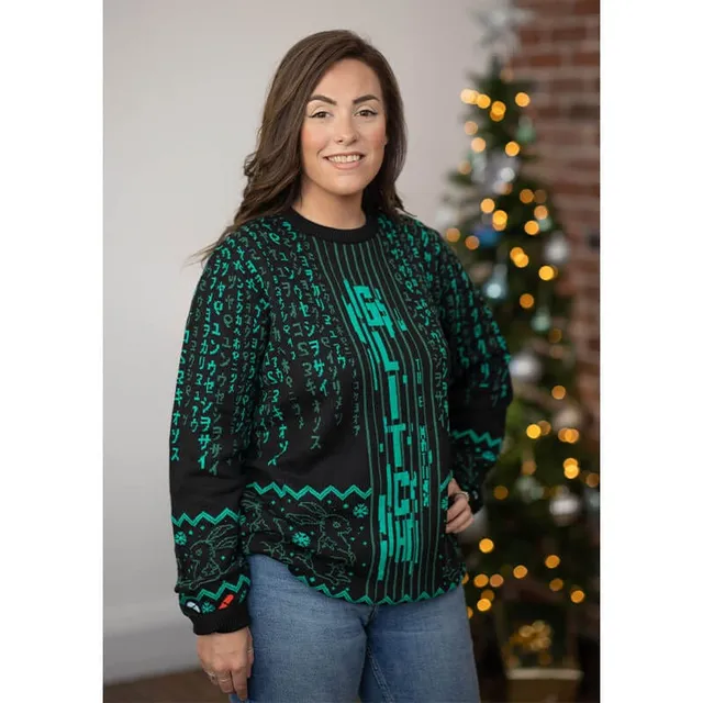 numskull-the-matrix-weihnachtspullover-unisex-gestrickt-gr-n image 1