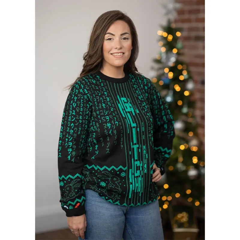 numskull-the-matrix-weihnachtspullover-unisex-gestrickt-gr-n image 1