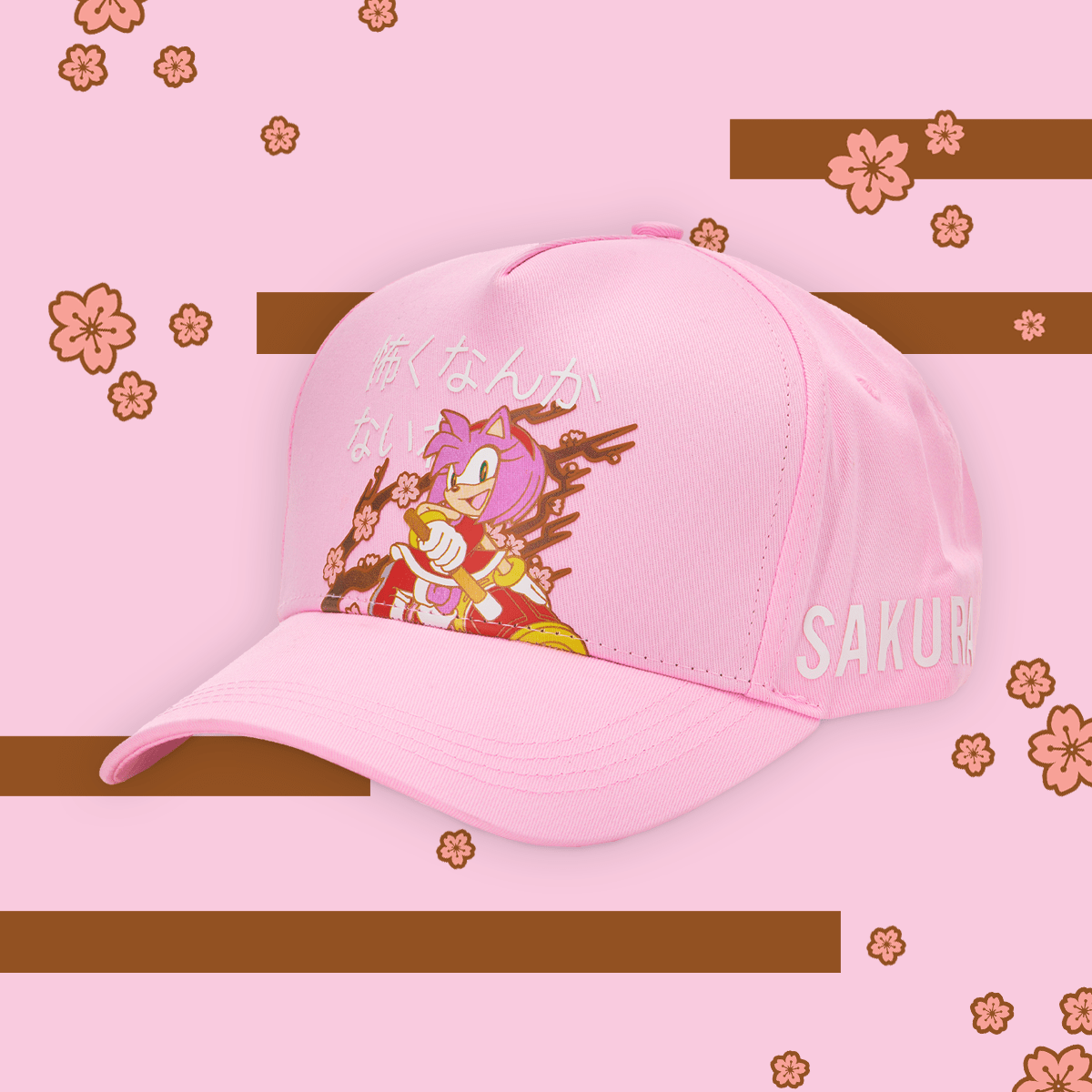 numskull-sega-sakura-amy-rose-snapback-cap-pink-baseball-cap image 1