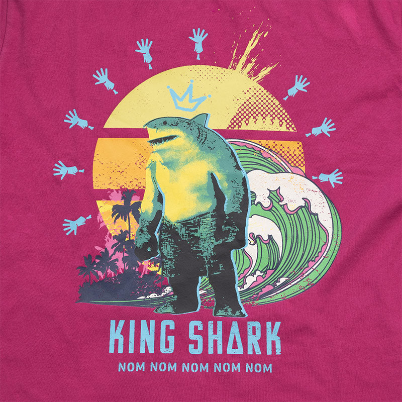 numskull-suicide-squad-king-shark-t-shirt-pink-baumwolle-unisex image 2