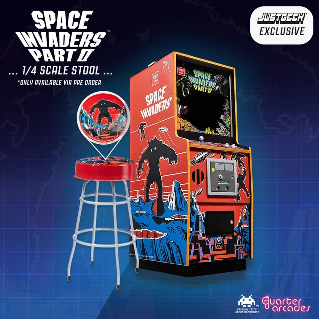 numskull-quarter-arcades-space-invaders-part-ii-automat-mit-hocker image 1