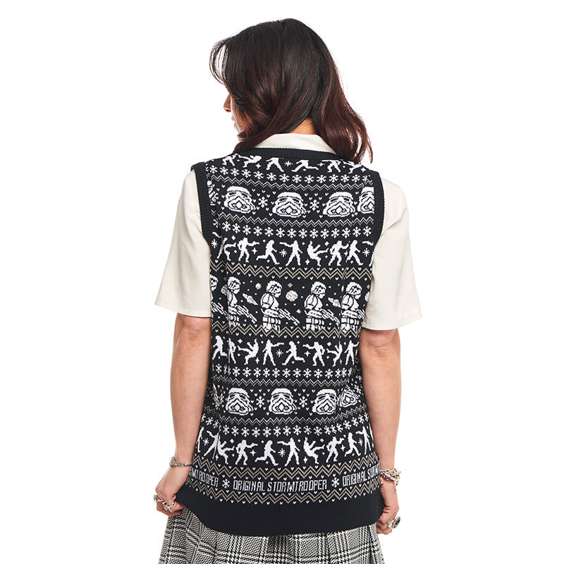original-stormtrooper-christmas-strickweste-top-schwarz-wei image 2