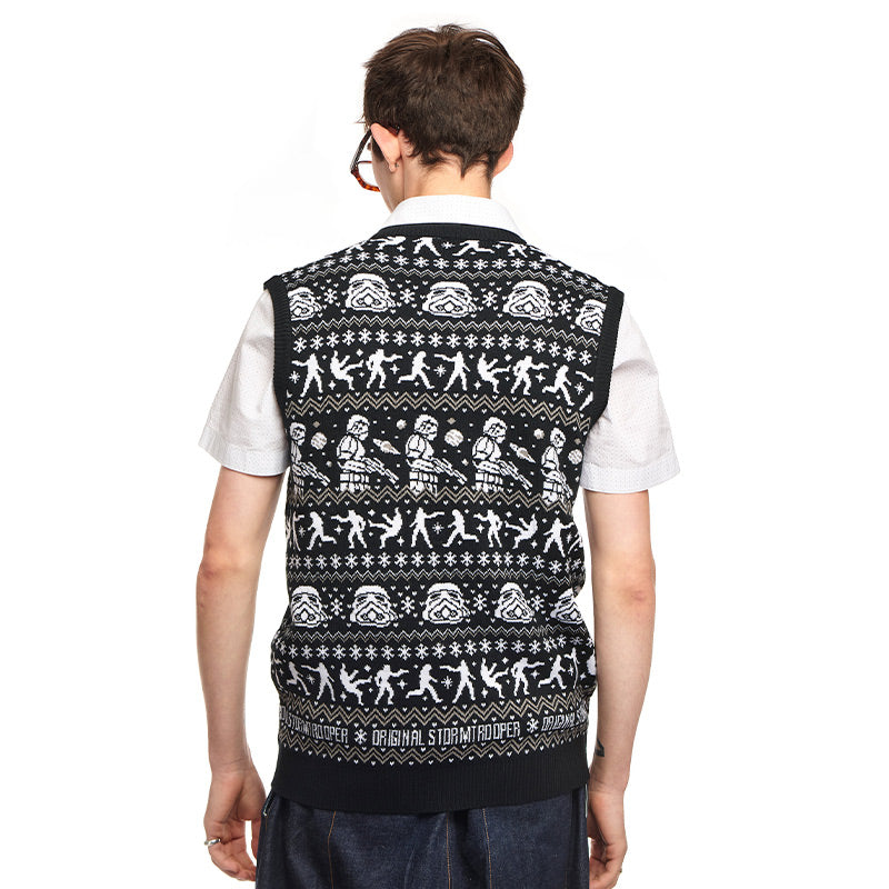 original-stormtrooper-christmas-strickweste-top-schwarz-wei image 5