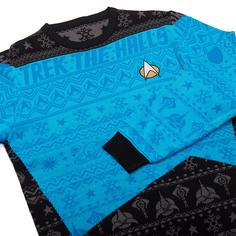numskull-star-trek-weihnachtspullover-blau-strick-unisex image 3