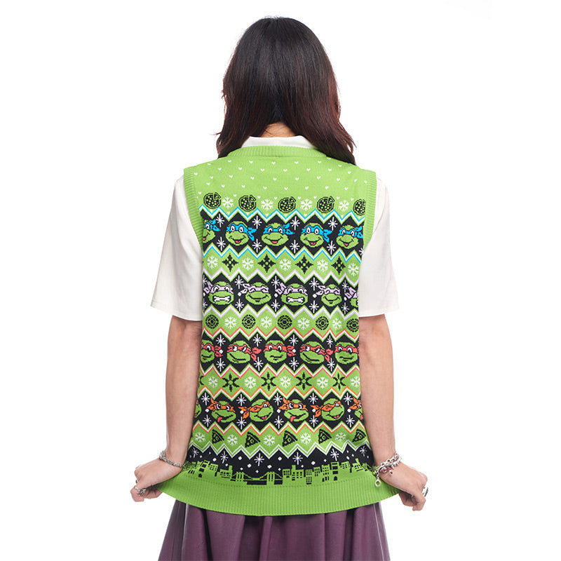 teenage-mutant-ninja-turtles-christmas-strickweste-acryl-unisex image 4