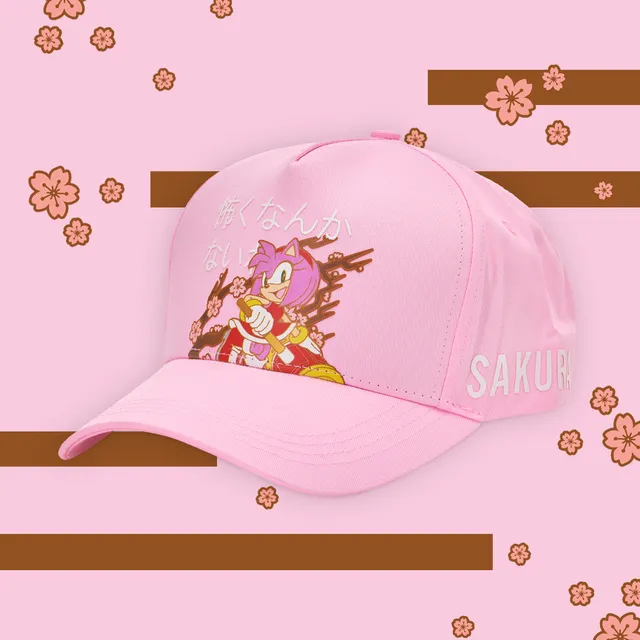 numskull-sega-sakura-amy-rose-snapback-cap-pink-baseball-cap image 1