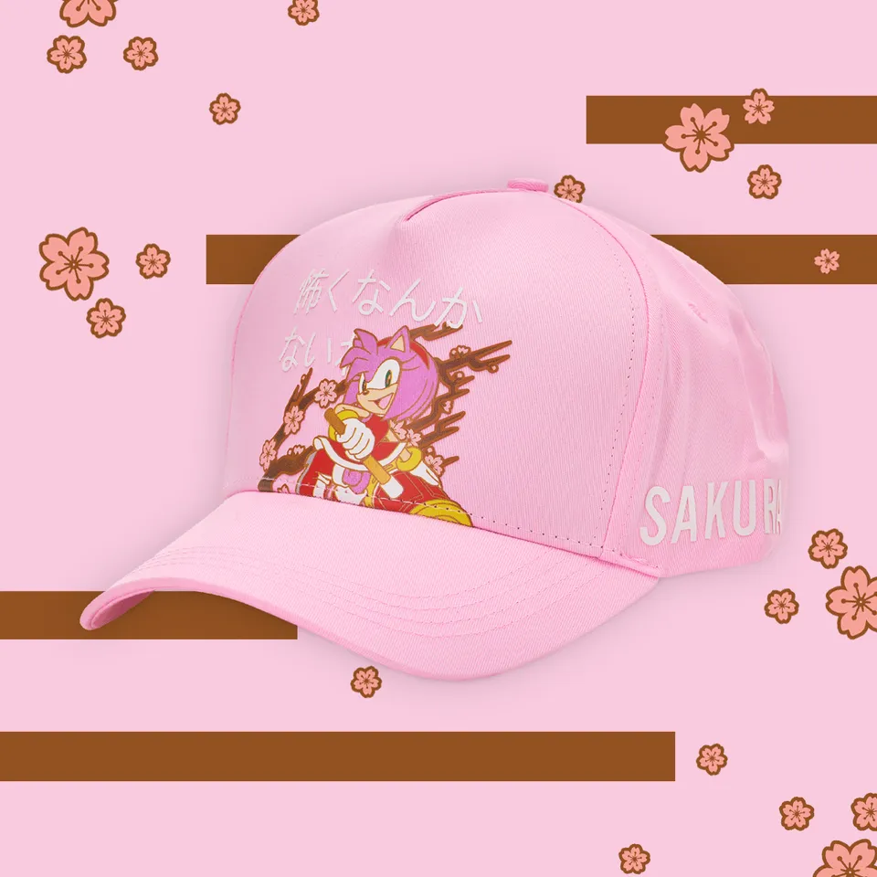 numskull-sega-sakura-amy-rose-snapback-cap-pink-baseball-cap image 1