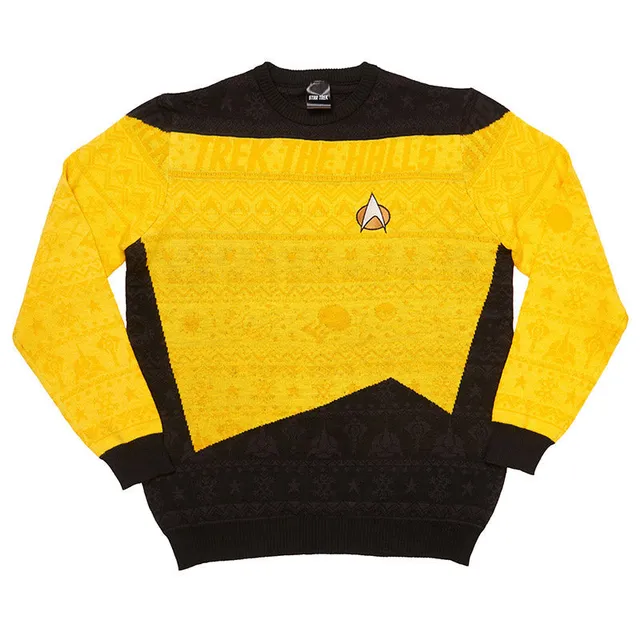 numskull-star-trek-yellow-christmas-jumper-weihnachtspullover-gelb image 1
