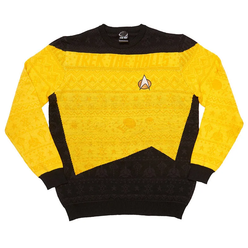 numskull-star-trek-yellow-christmas-jumper-weihnachtspullover-gelb image 1