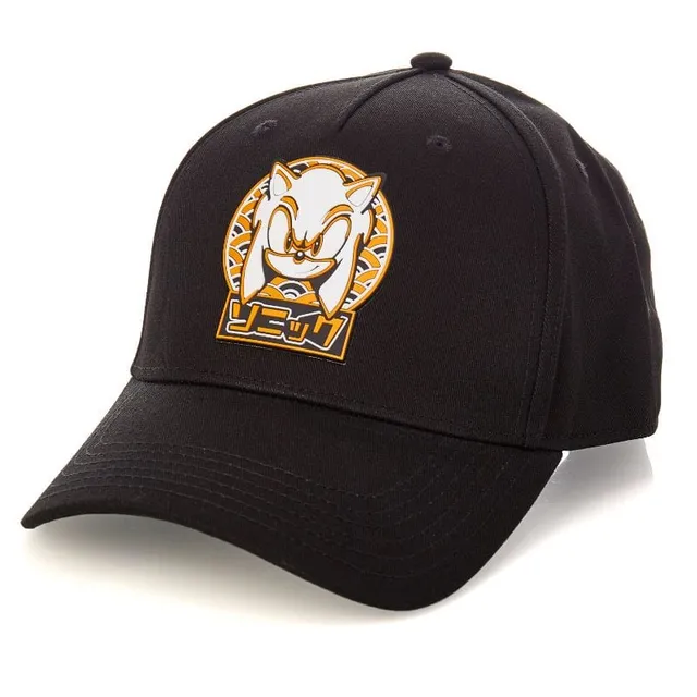 sonic-shonen-rubber-patch-snapback-cap-schwarz image 1