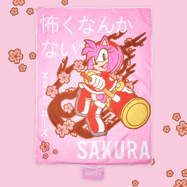sega-sakura-amy-rose-picknickdecke-strandtuch-pink image 1