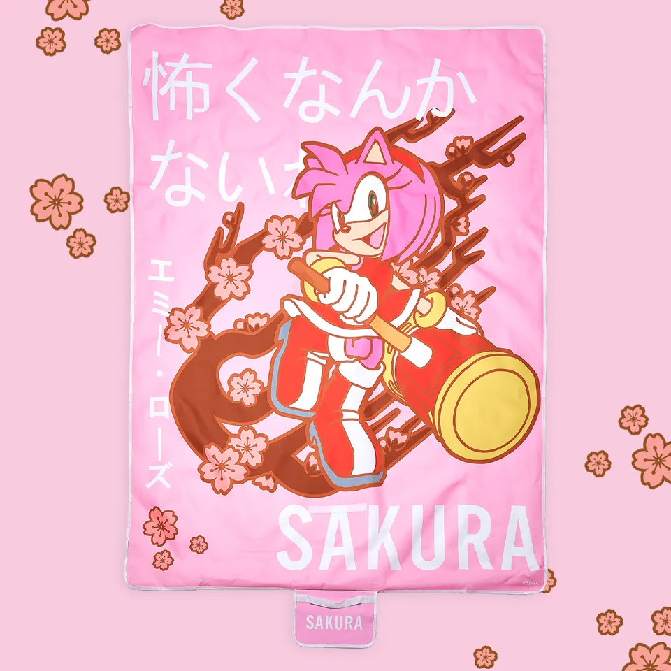 sega-sakura-amy-rose-picknickdecke-strandtuch-pink image 1