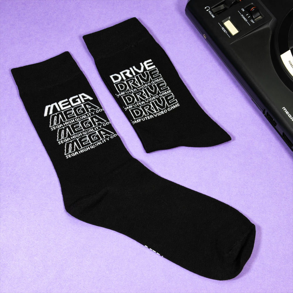 numskull-sega-mega-drive-retro-logo-socken-schwarz-one-size image 1