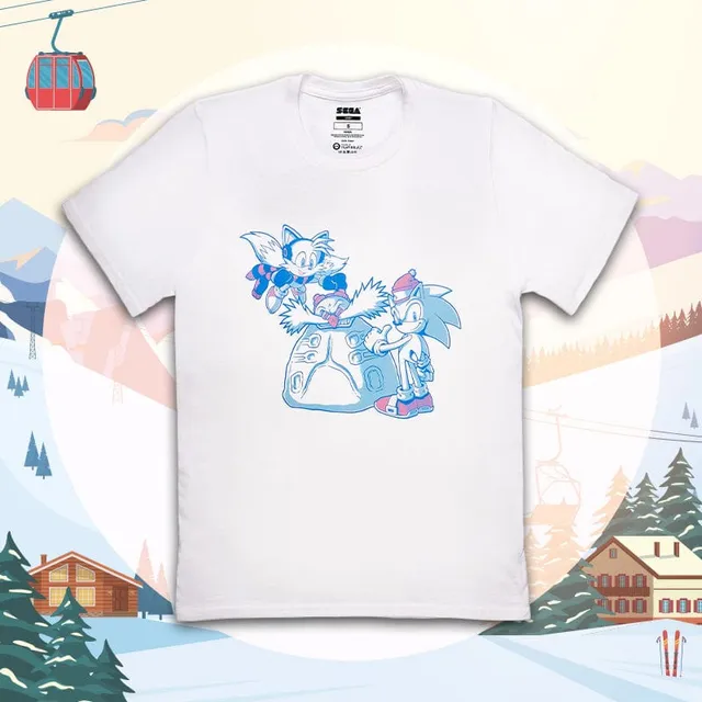 numskull-sonic-snow-fun-t-shirt-wei-unisex-aus-baumwolle image 1