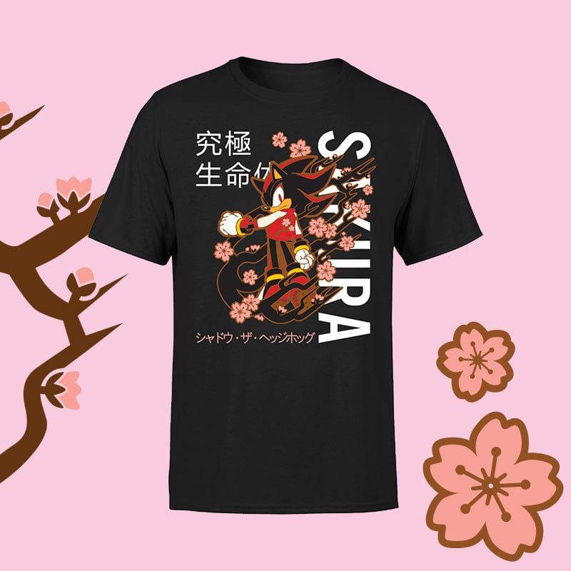 numskull-sonic-black-shadow-sakura-t-shirt-schwarz-baumwolle image 1