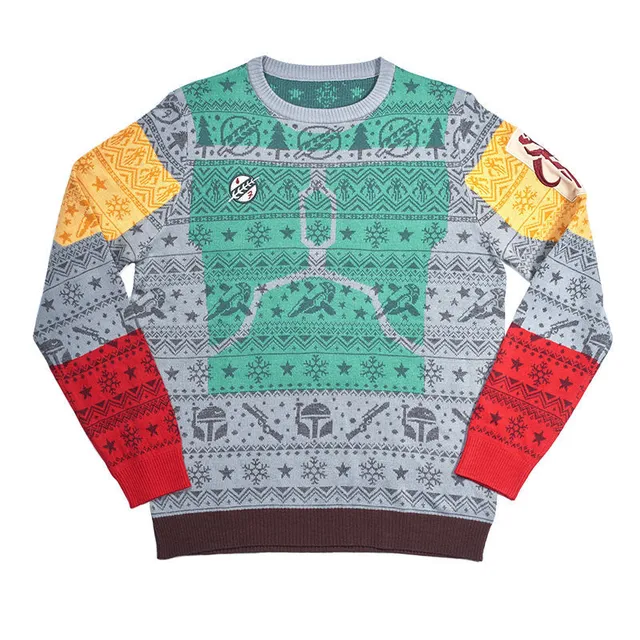 star-wars-boba-fett-weihnachtspullover-strick-gr-m-unisex image 1