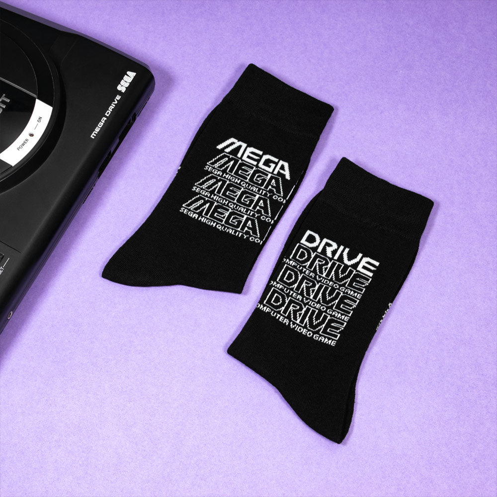 numskull-sega-mega-drive-retro-logo-socken-schwarz-one-size image 2